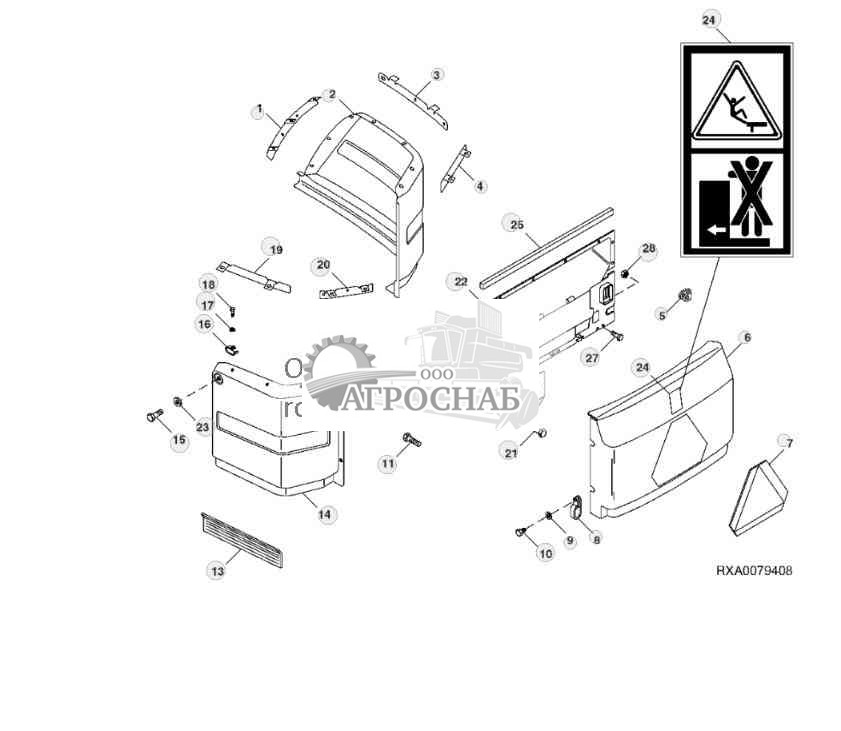 Cab Rear Cover and Side Panels 